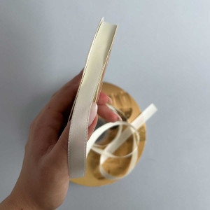 Лента атлас Ding Xin 1 см * 90 м - #0028 Айвори. Photo 3